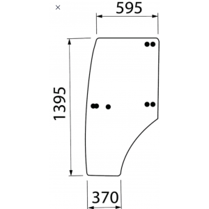 Cristal de puerta completo John Deere