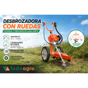 Desbrozadora con Ruedas MADER® 52cc